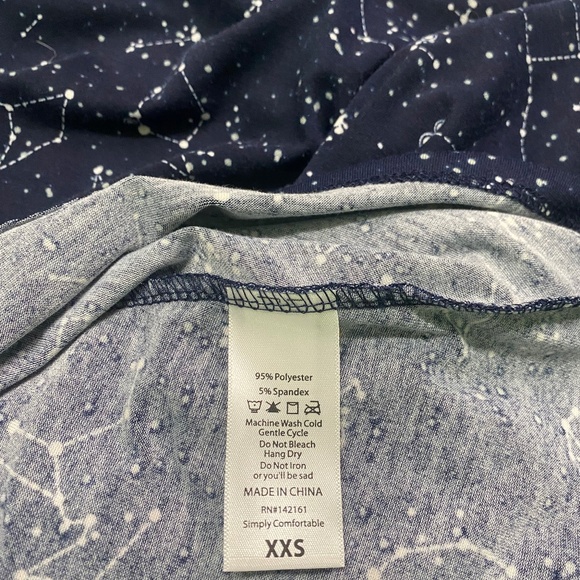 NWT LulaRoe Carly Dress (XXS) without front pocket - Picture 5 of 6